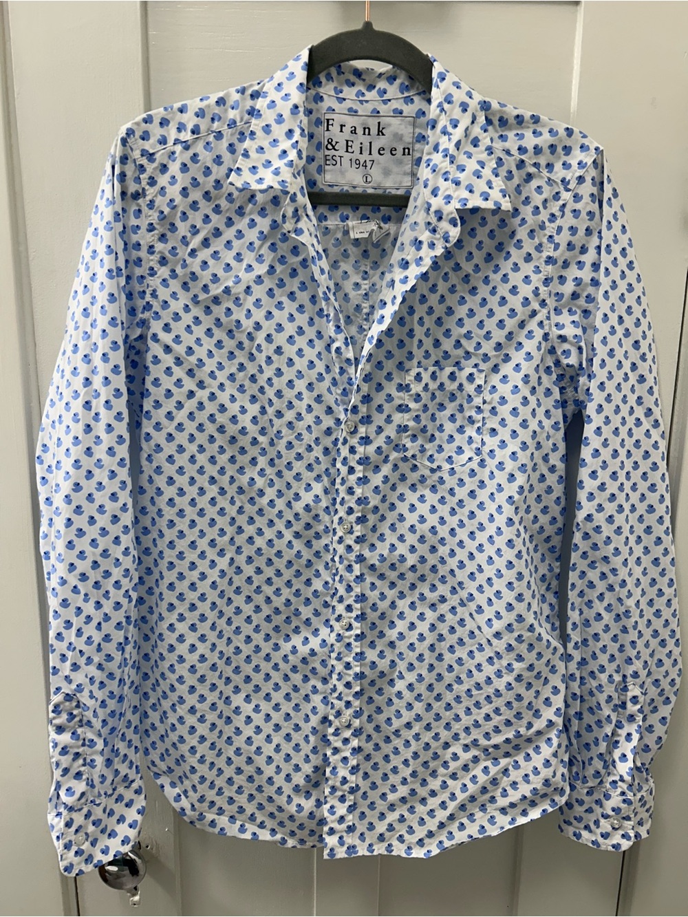 Frank & Eileen Barry Rubber Ducky Button-Down Shirt Large